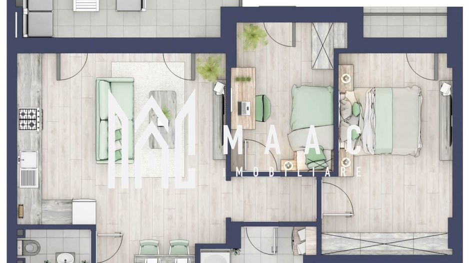 Apartament 3 camere | Etaj 1 | Balcon 10.6 mp | Turnisor - Poză 1