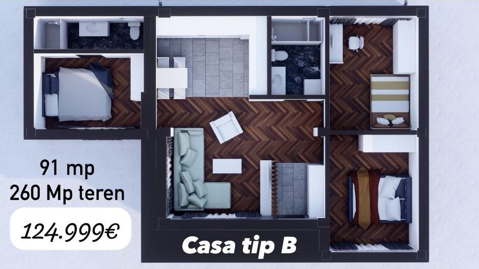 CASA INDIVIDUALA, TOATE UTILITATILE, RATE DEZVOLTATOR , COMISION 0% - Poză 3