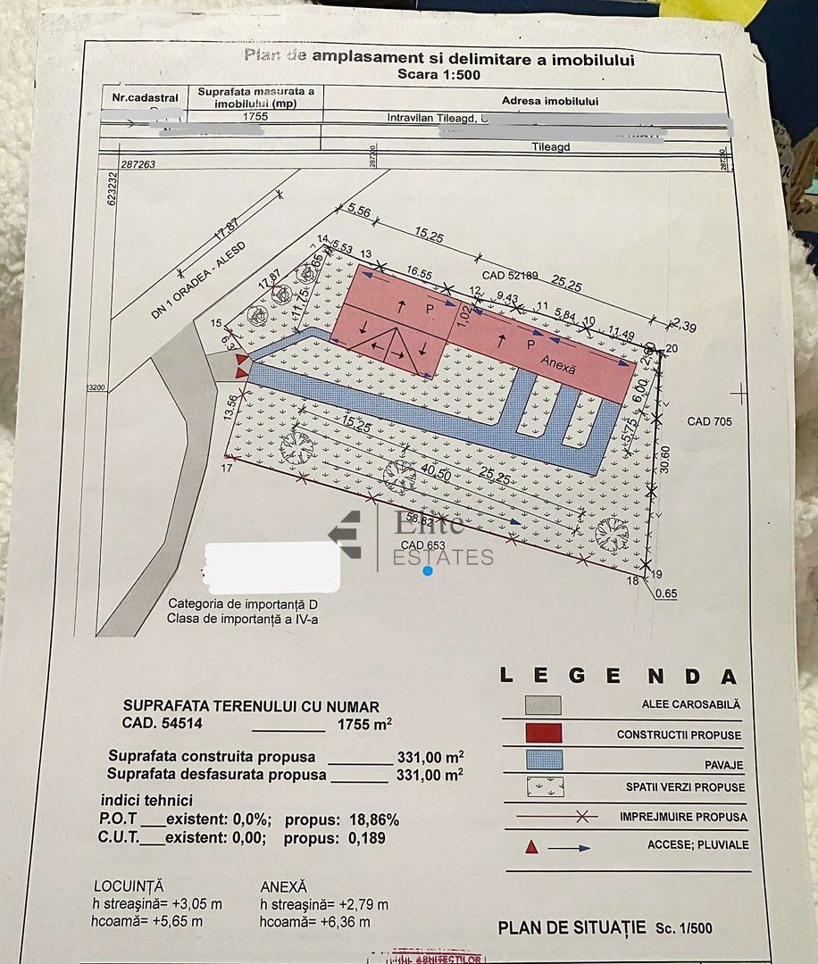 Teren intravilan 1755 mp in Tileagd la DN1 cu toate utilitatile - Poză 4
