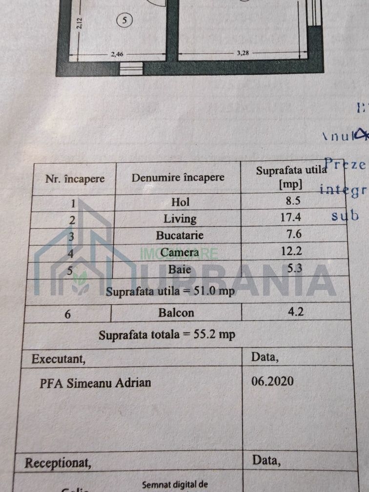 Apartament 2 camere, Visan, 50 mp, balcon, loc parcare - Poză 3