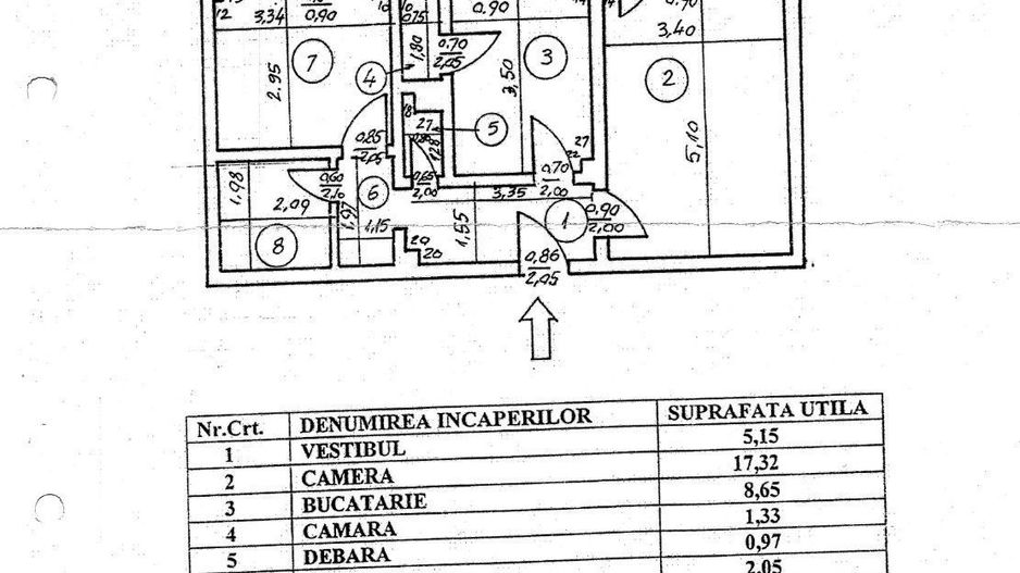 2 camere| DECOMANDAT| CALEA MOSILOR - Schiță 13
