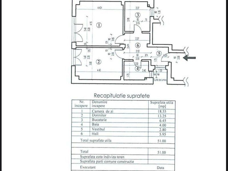Apartament 2 cam nemobilat  si curte proprie - Poză 5