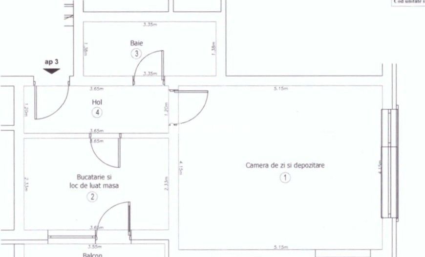 Garsonieră de Vânzare | Parcare | 42 mp | Tractorul - Poză 7