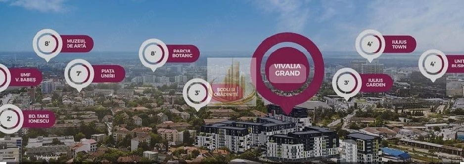 Apartament, zona centrala, 3 cam, 2 bai, parter, Complex Vivalia - Poză 5