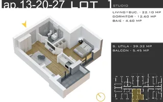 Apartament 2 camere, Promotie Parcare, Comision 0%, zona Pallady Metrou Teclu - Schiță 15