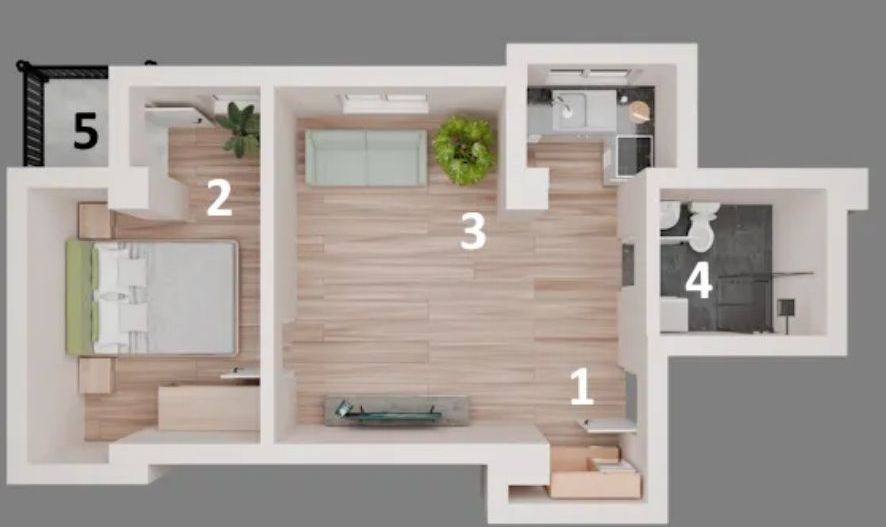 Apartament 2 camere , central Otopeni | Comision 0 | - Schiță 12