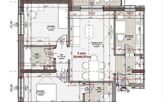 Apartament 3 camere, etaj intermediar, bloc nou, Park Lake Iulius Mall - Schiță 2
