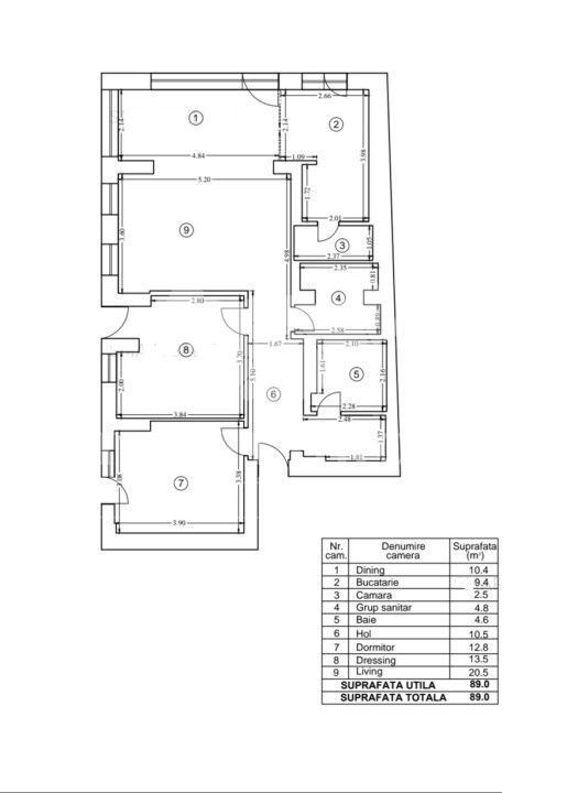 Apartament 3 camere Eminescu | Curte 77mp. - Poză 29