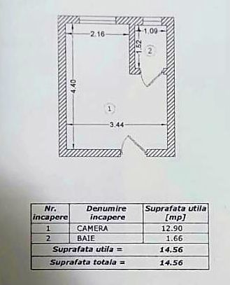 Garsoniera mobilata , Bd. 1 Decembrie 1918 , Auchan Titan - Schiță 12