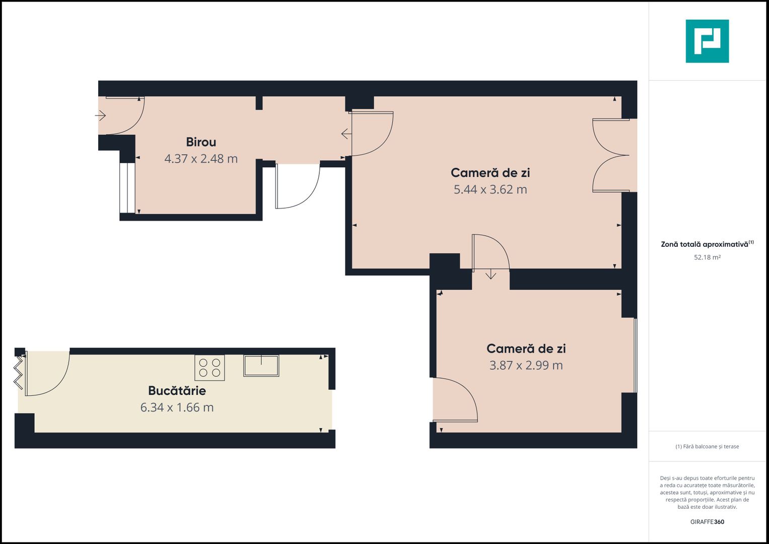 Apartament 3 camere, strada Corneliu Coposu - Poză 7