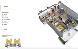 Apartament cu vedere spre lac, 2 camere, Floreasca Residence - Schiță 5