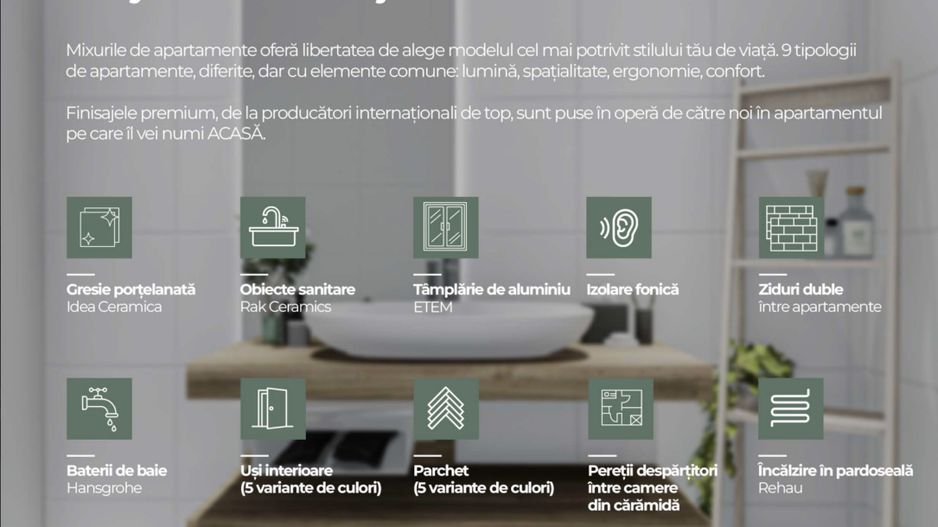 Apartament NOU, cu 3 camere în Timișoara,  parcare subterană inclusă - Poză 6