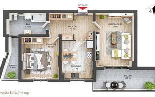 Apartament 2 camere I Nou I Terasa I Parcare I Hipodrom - Poză 1