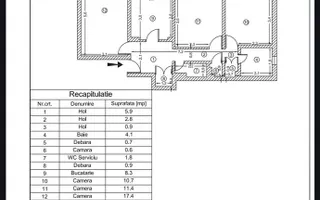 Vanzare Apartament 3 camere, 2 bai, 65 mp utili, decomandat – Piața Rahova - Poză 12