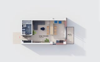 Ap.artament 1 camera, 42mp, 51680euro cu TVA-Bucium - Poză 3