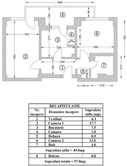 Aartament 2 camere decomandat Parcul Circului - Poză 1