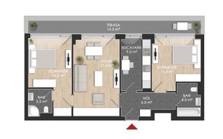 Apartament 3 camere - Poză 3