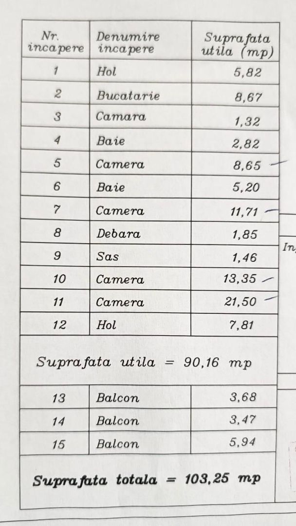 4 camere Stirbei Voda - Schiță 13
