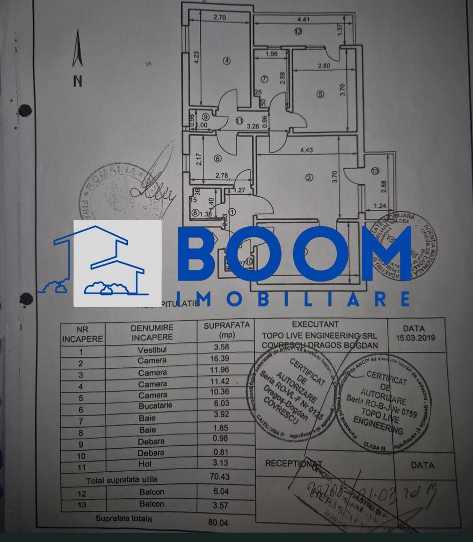 Apartament 4 camere decomandat | Traian, Râmnicu Vâlcea | 70,43 mp, etaj 4 - Poză 12