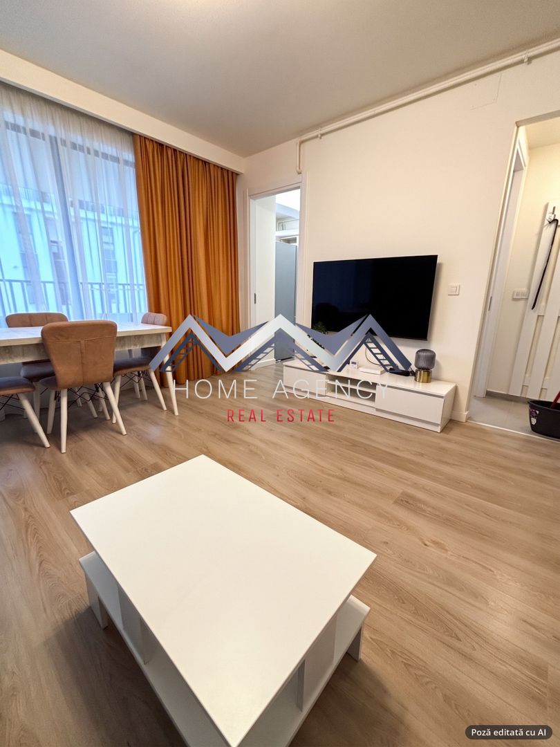 Apartament 2 camere de închiriat Otopeni, bloc nou, mobilat & utilat, parcare - Poză 1