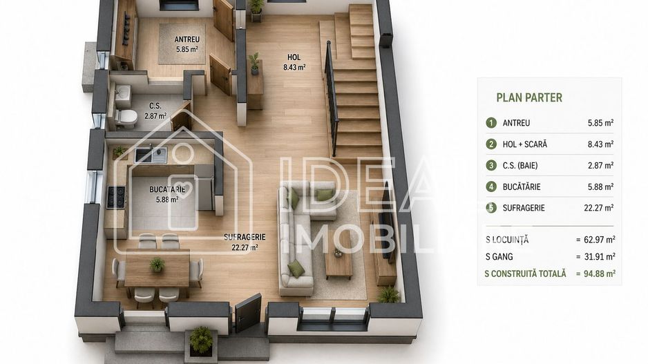 Casa Individuala Moderna 600 mp de teren, Cartierul Tineretului - Schiță 4