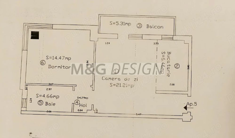 Apartament 2 camere Giroc etaj 2 - Schiță 10