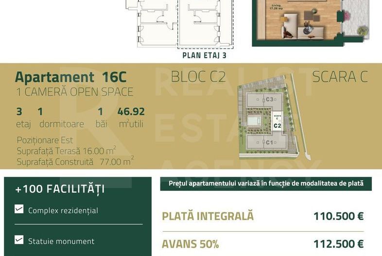 Vânzare, apartament, o cameră, zona Torontalului, Timișoara - Poză 8