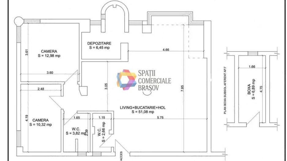 Apartament cu trei camere, zona Centrul Civic - AFI 87 mp - Poză 13