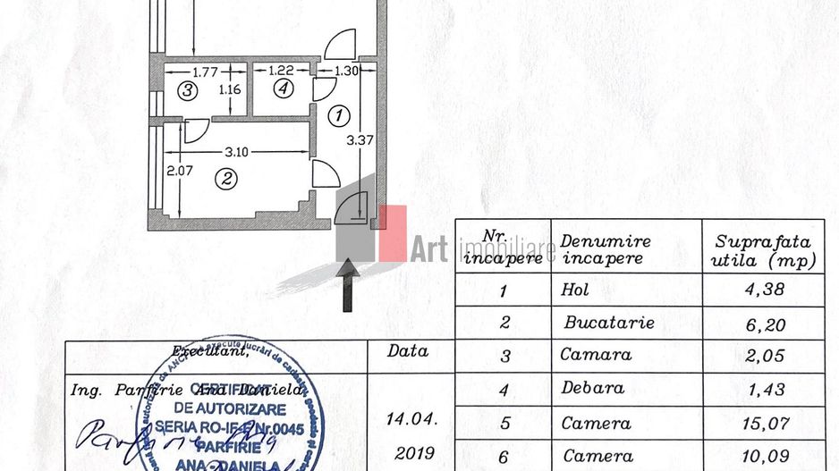 Apartament 3 camere | Obor/Stefan cel Mare - Schiță 4