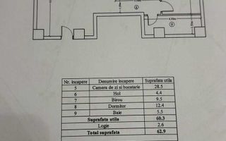 Apartament 3 camere, 62,9 mp, Cartier Visoianu, cu loc de parcare - Poză 1