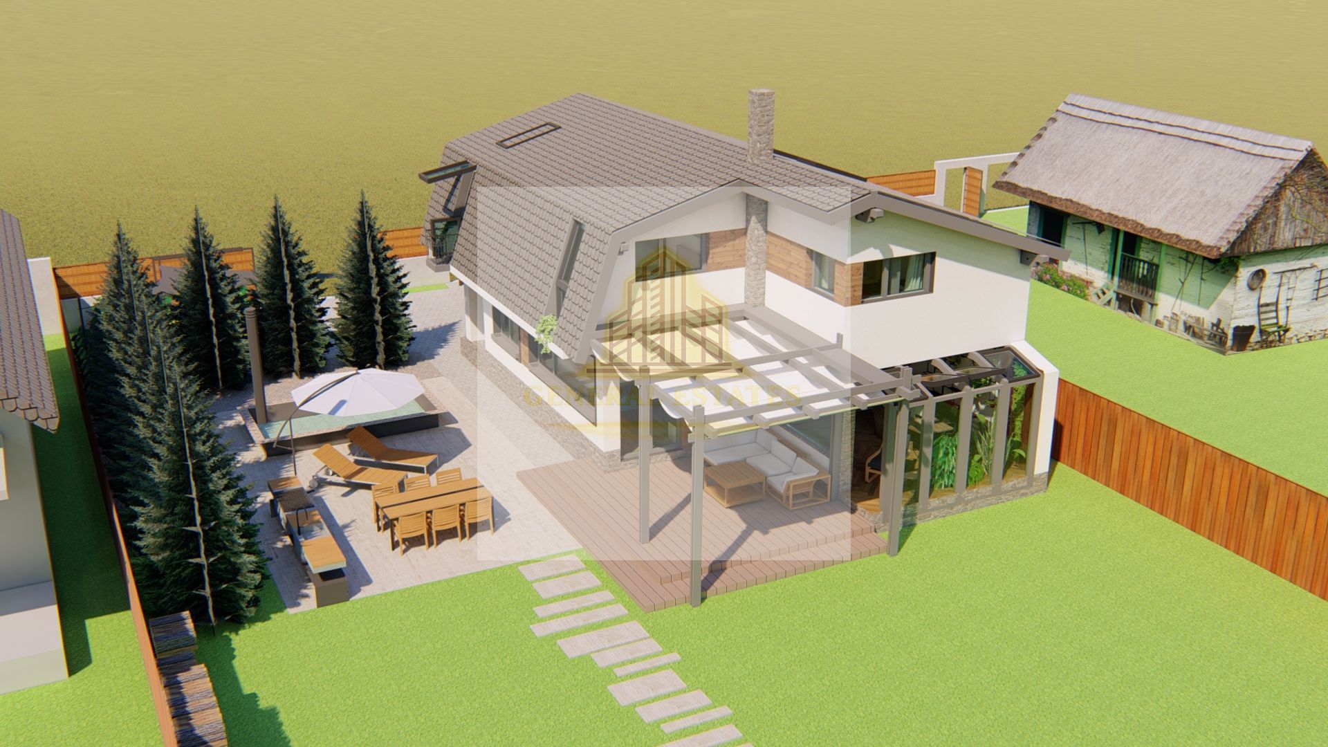 Casa moderna la rosu in Cristian - Poză 17