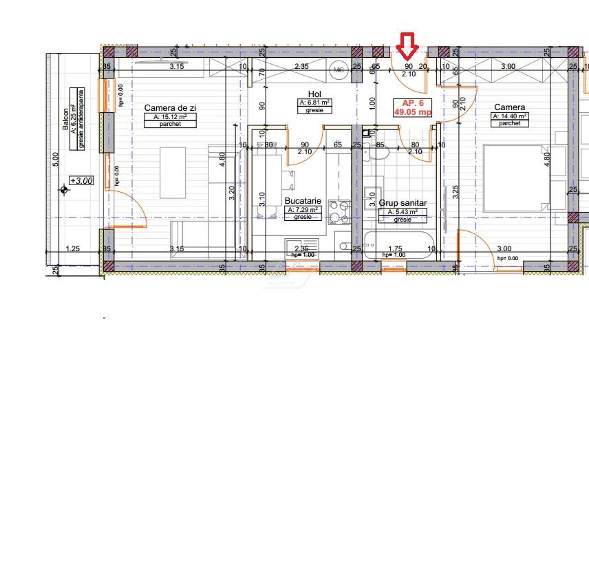 Comision 0! Mobilat si utilat complet. Bloc tip vila cu 6 apartamente si piscina - Schiță 14