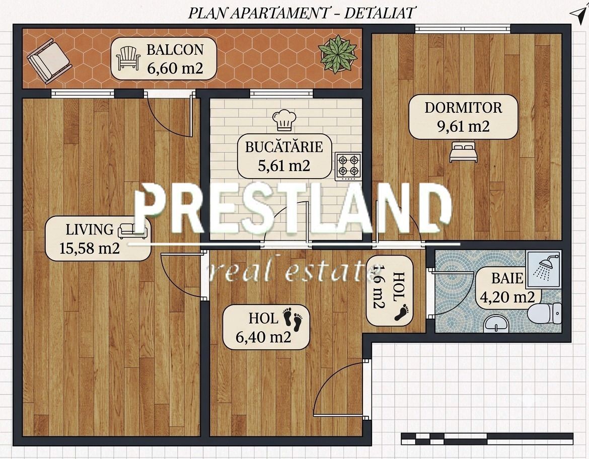Apartament de 2 camere, decomandat, et .3 in aprpiere de Parcu Sub Arini!! - Poză 1