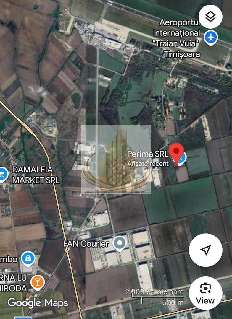 Teren 5.752 mp lângă Aeroport – ideal hală, logistică, depozit - Poză 1