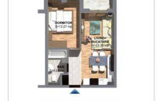 Apartament cu 2 camere, terasa si loc parcare - Poză 1