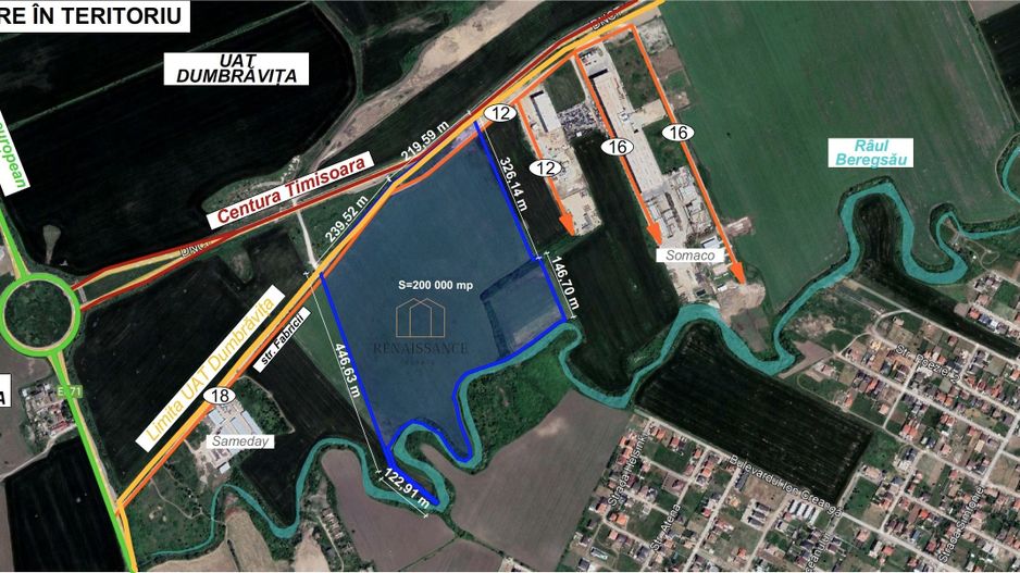 Dumbravita 20 Hectare Teren Industrial - Hale Productie - PUZ Aprobat - Poză 1