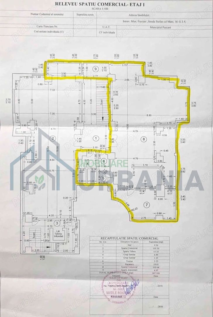 Spațiu comercial mezanin, 160 mp, locație ultracentrală Pașcani - Poză 2