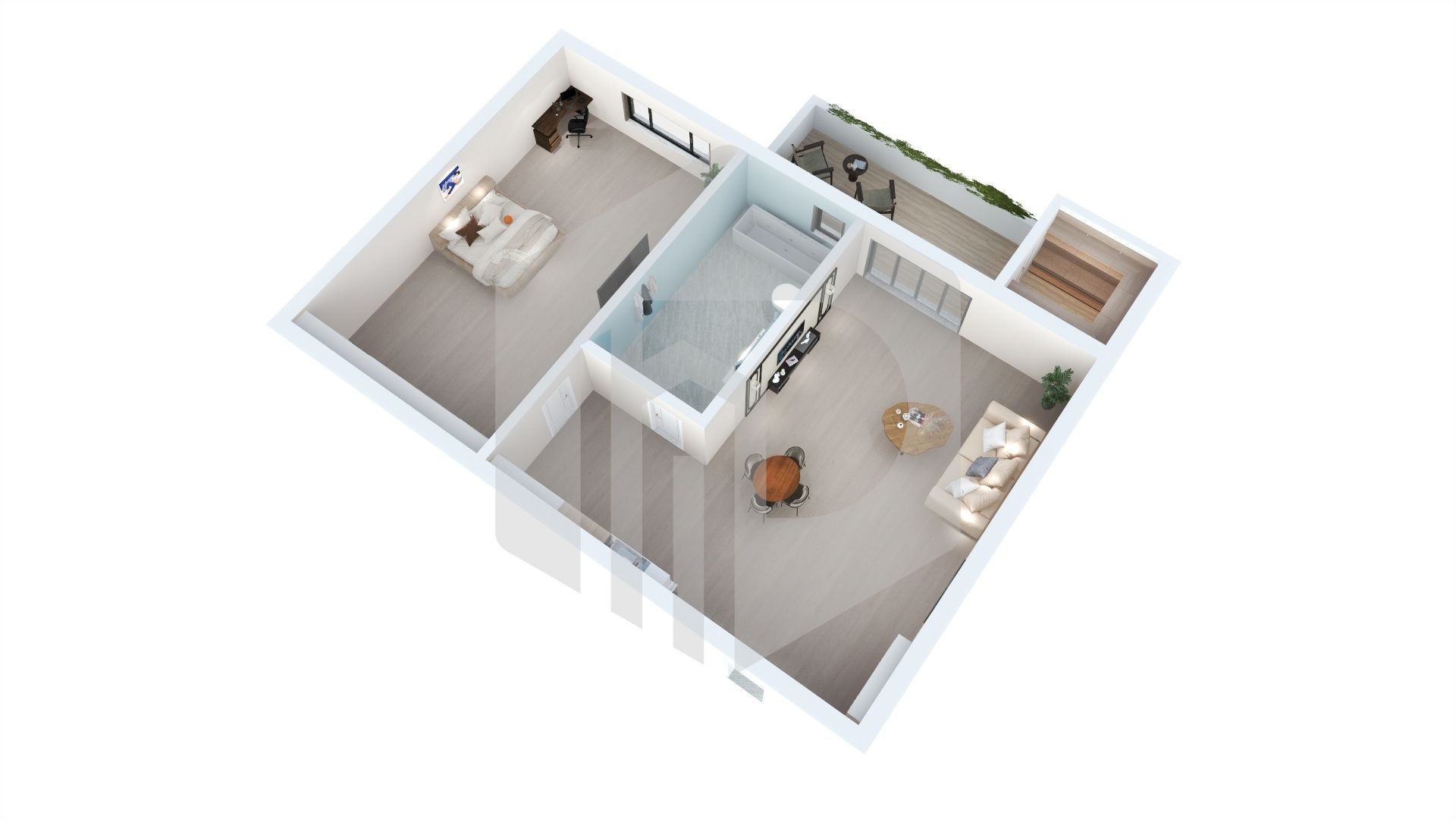 Apartament | 2 Camere | 39mpu | Parter, Etaj 3 | La cheie | Parcare - Poză 4