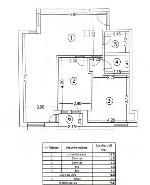 Apartament 3 camere Otopeni ultracentral – de la dezvoltator - Schiță 8