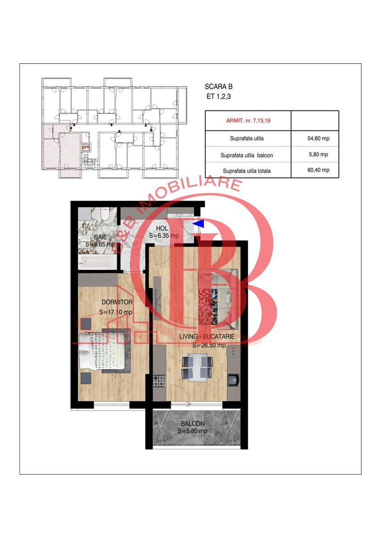 2 camere bloc boutique  Pallady Metrou Nicolae Teclu - Schiță 10