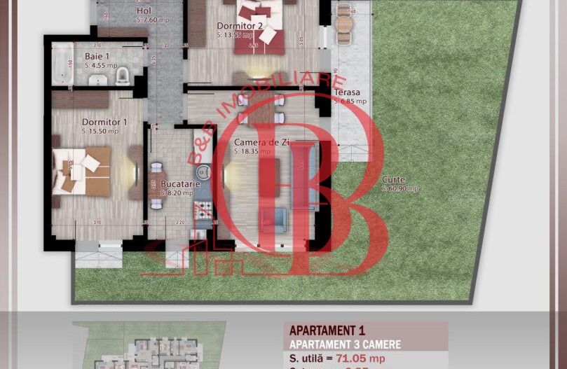 3 camere -gradina proprie Metrou Nicolae Teclu - Schiță 10