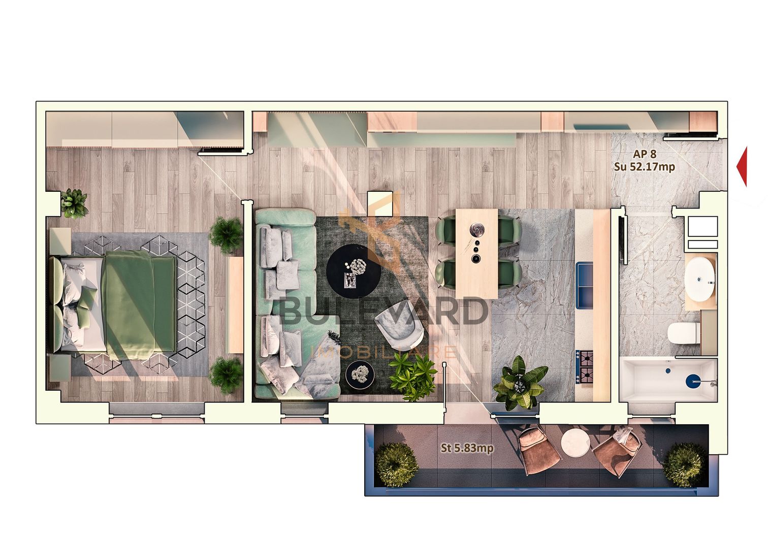 Apartament cu 2 camere, zona Piata Marasti! - Poză 4