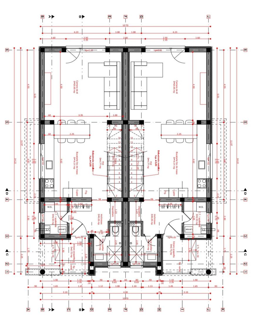 Duplex modern P+E cu 4 camere - Poză 9