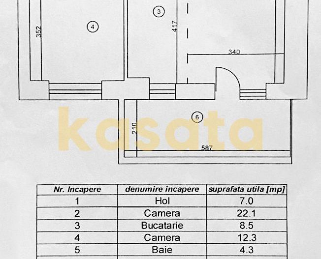 Apartament decomandat 2 camere, Aviației Tower,  Parcare - Schiță 19