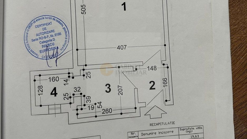 Studio | 30 mp | Etaj Intermediar | Centrală Bloc | A.S.E. - Schiță 7