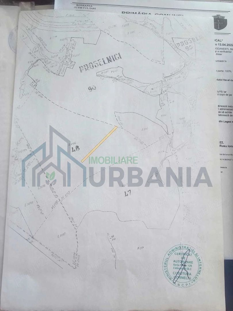 Teren investițional 1 ha, platou, în Proselnici, Miroslava (Iași) - Poză 1