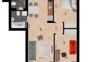 Apartament 3 camere, 2 bai, balcon, etaj intermediar, garaj, Zorilor - Poză 6