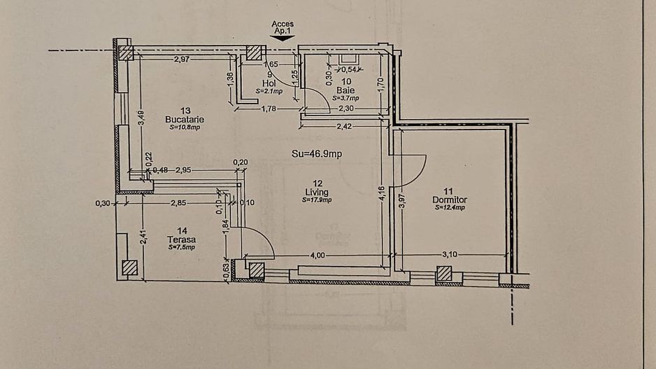 Apartament 2 camere se vinde mobilat - Poză 3