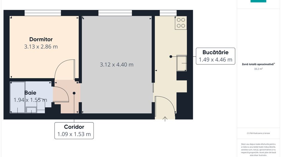Apartament  2 camere parter Vlaicu - Poză 8