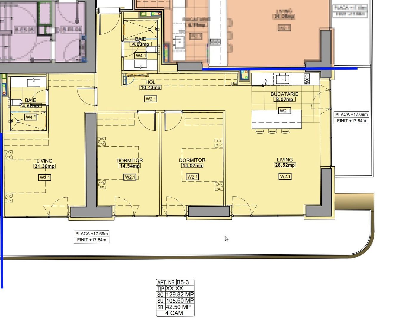 Apartament 4 camere cu 2 locuri de parcare  One High District - Poză 6